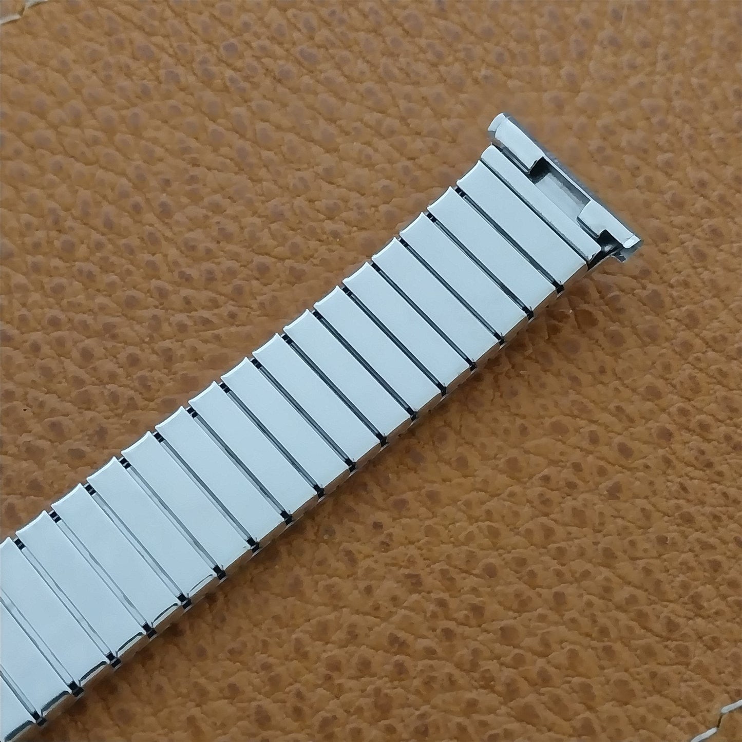 1962 White Gold Filled Speidel Focus 18mm-19mm nos Unused Vintage Watch Band