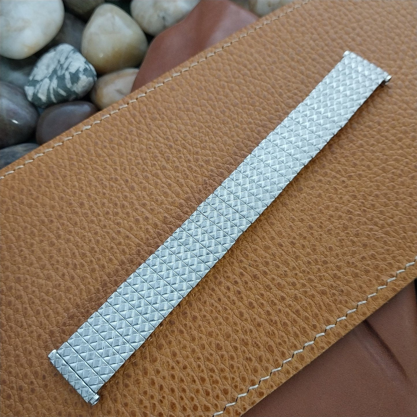 19mm 18mm Speidel White Gold-Filled Expansion 1961 Unused MCM Vintage Watch Band