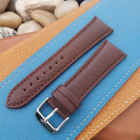 24mm Hadley Roma Brown Grain Leather Tapered 24/20 Unused Watch Band