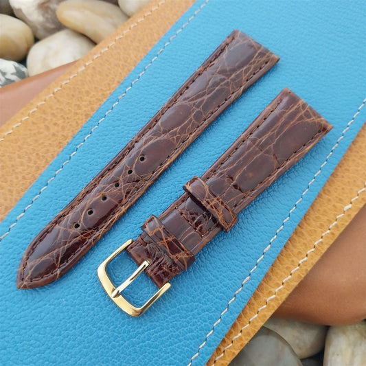 20mm Hadley Roma USA-Made Crocodile Leather Unused Vintage Watch Band