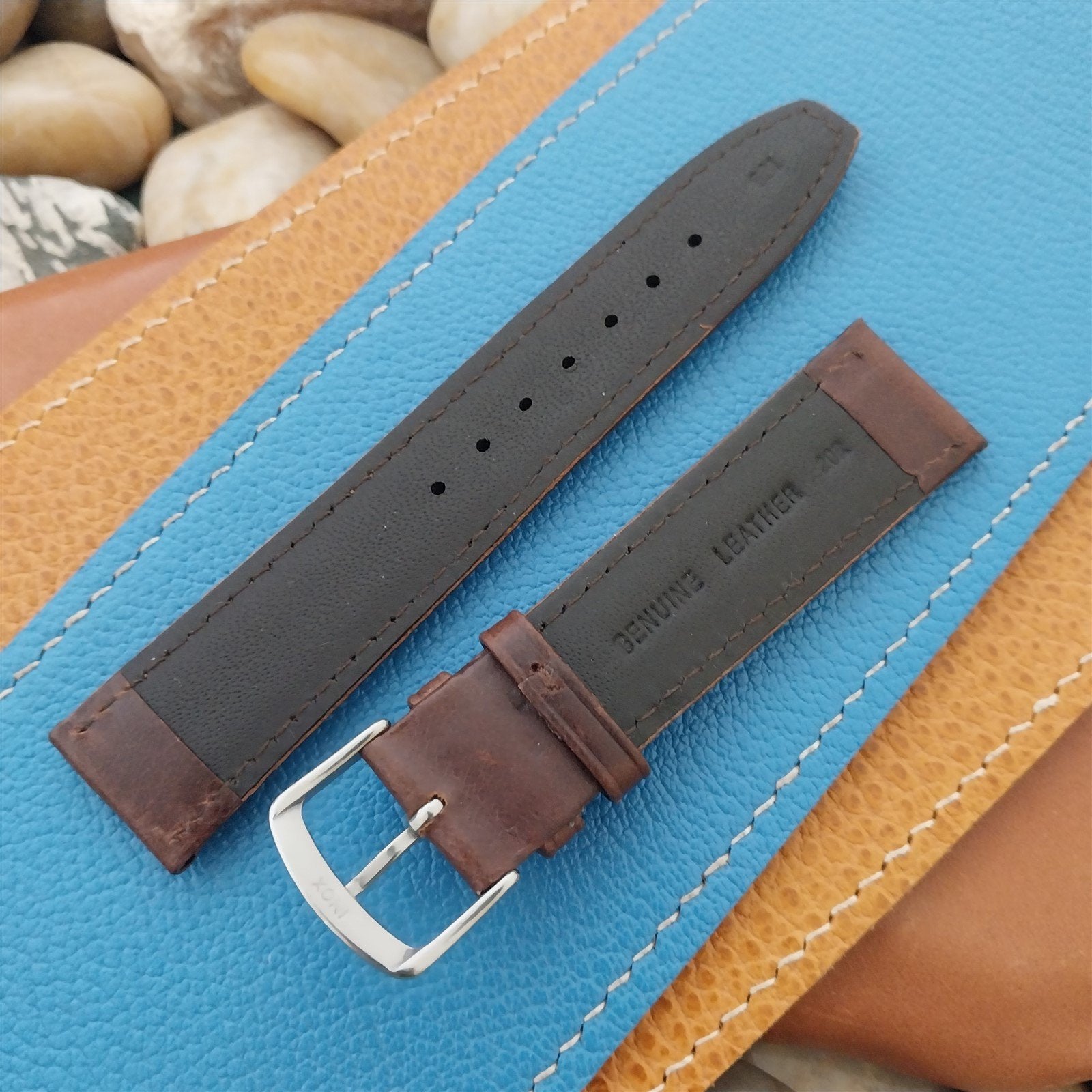 20mm Hadley Roma Oil Tan Leather Tapered 20/18 Unused Watch Band