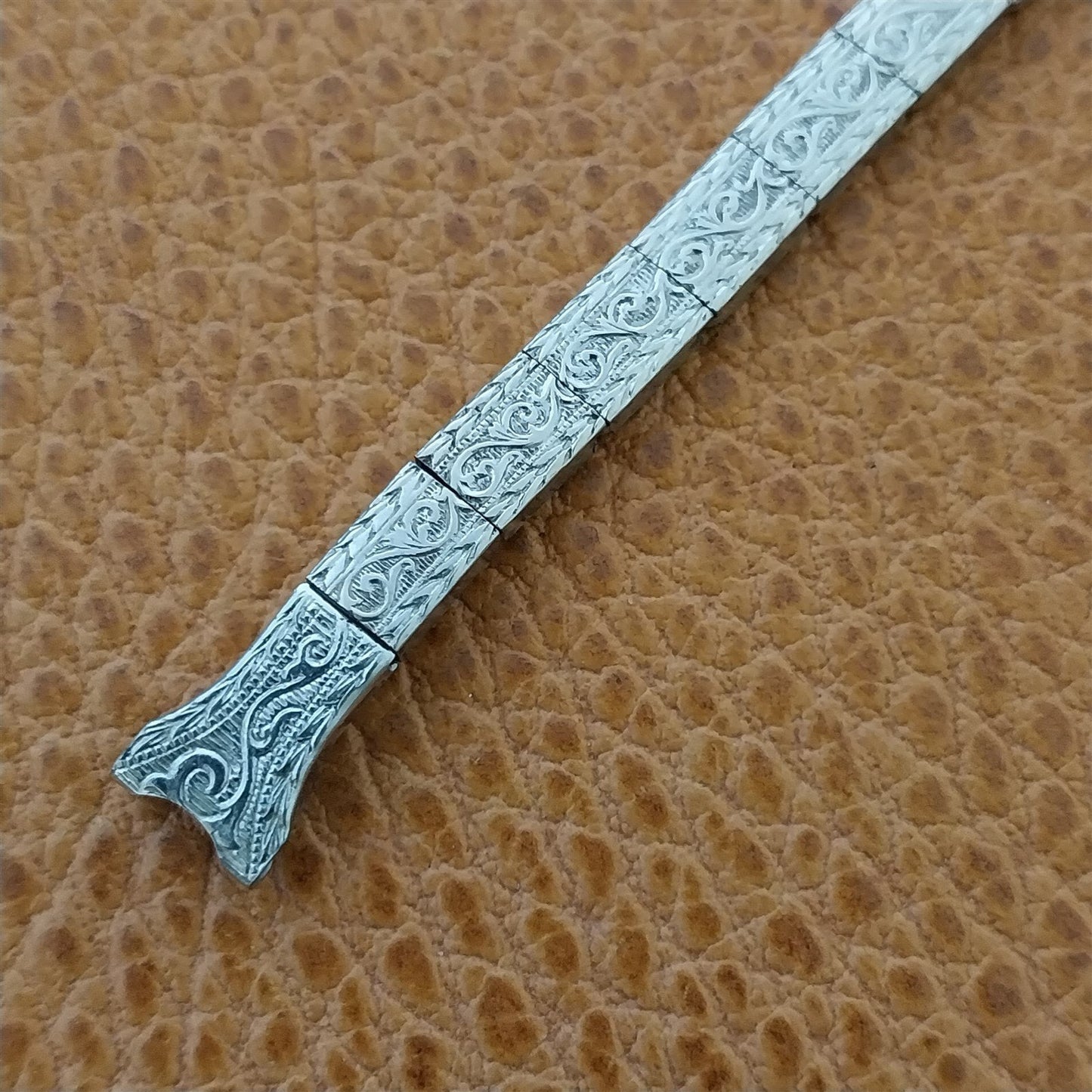 1920s Wire Lug 8mm 12k White Gold-Fill Ladies Nouveau Used Antique Watch Band