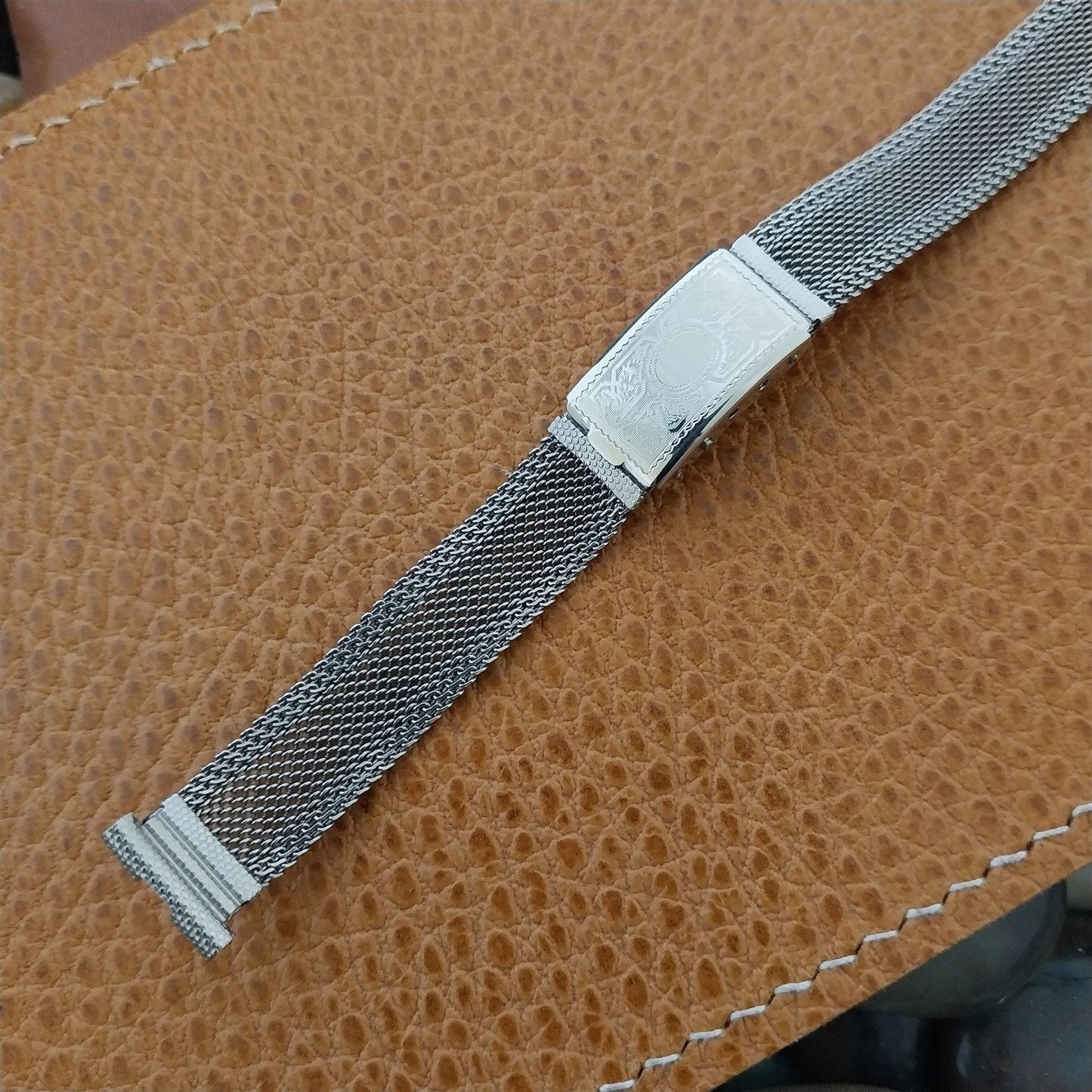 1920s 14k White Gold-Filled Ladies Filigree Mesh Unused Vintage Watch Band