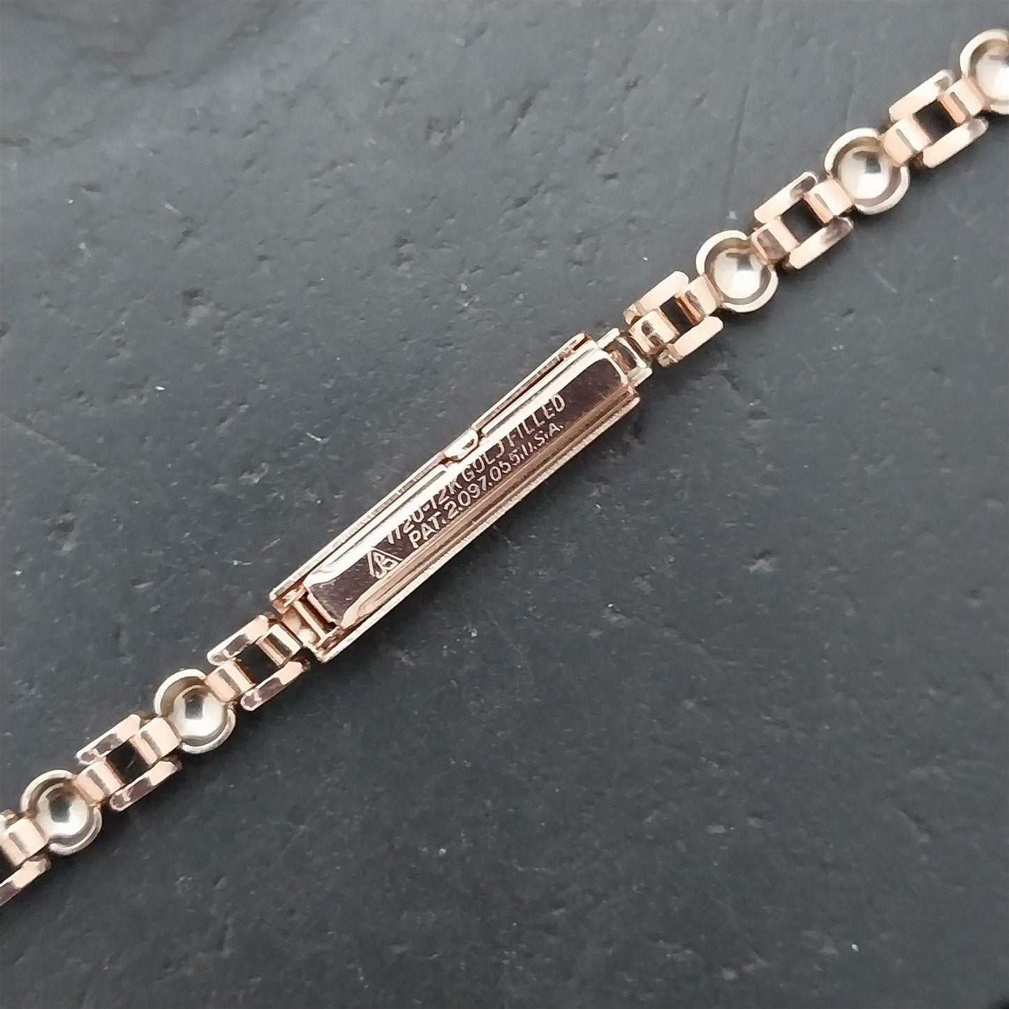 12k Rose Gold-Filled Ladies JB Champion Unused 1940s Vintage Watch Band