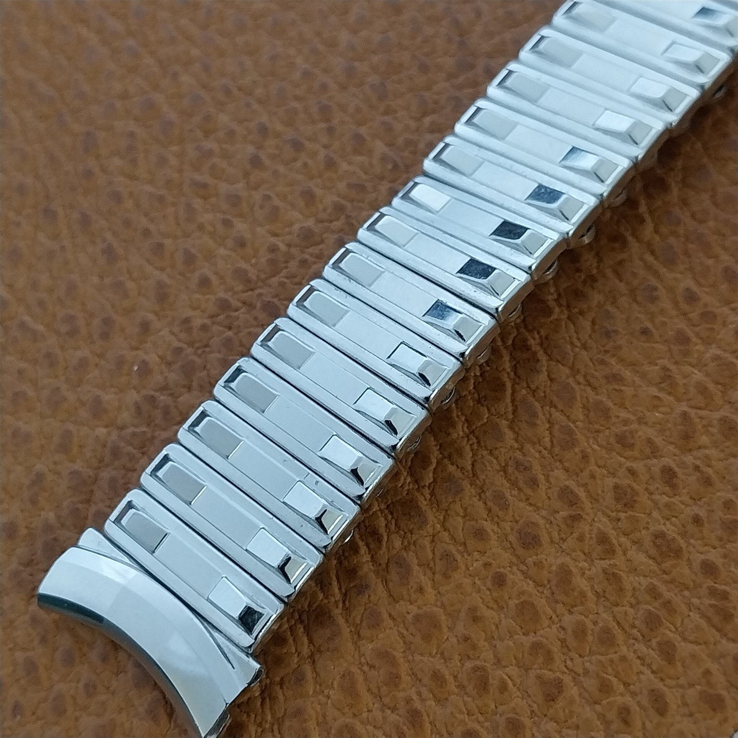 17.2mm 10k White Gold-Filled Kreisler USA Unused mcm 1960s Vintage Watch Band