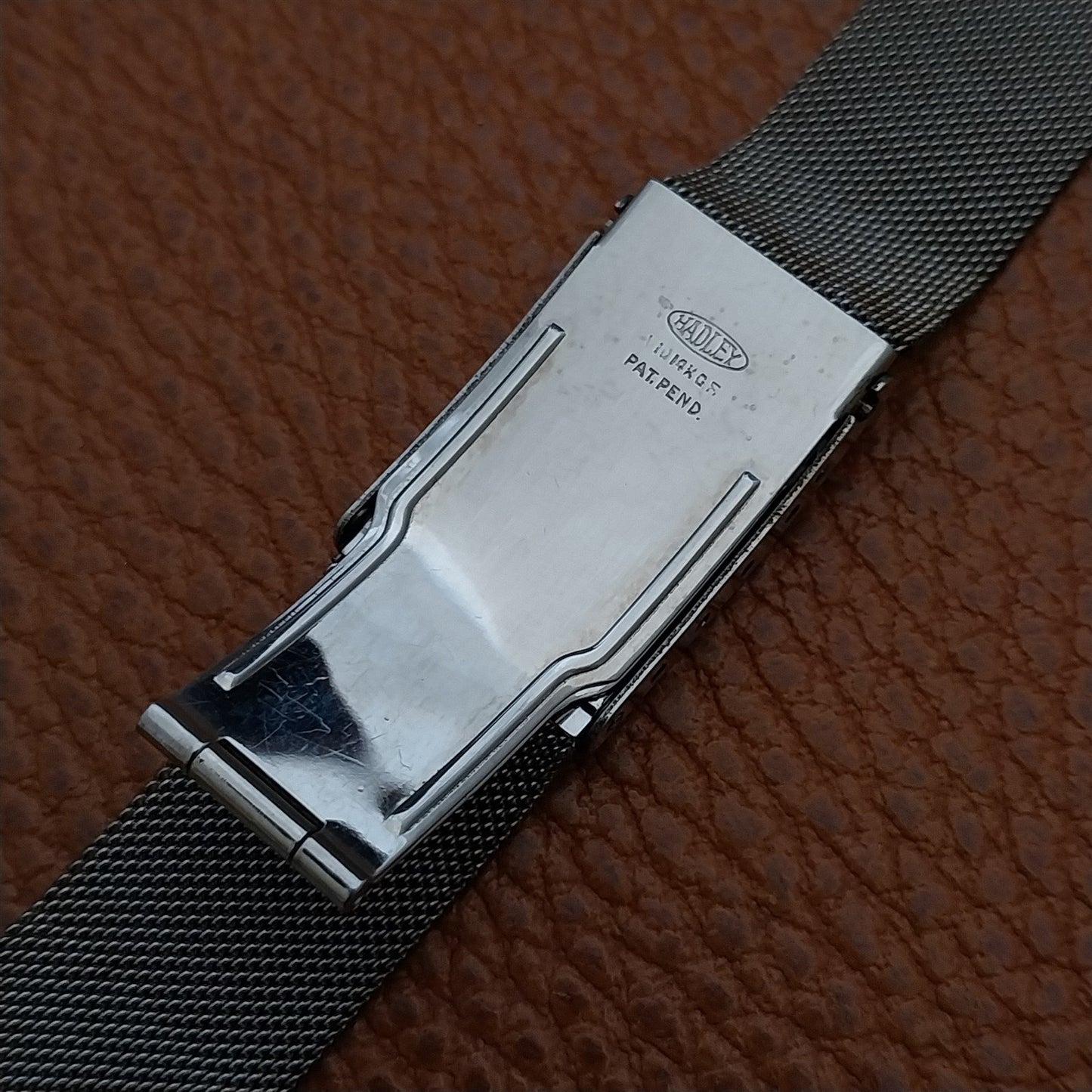 1920s-1930s 14k White Gold-Filled Art Deco Mesh Hadley Unused Vintage Watch Band