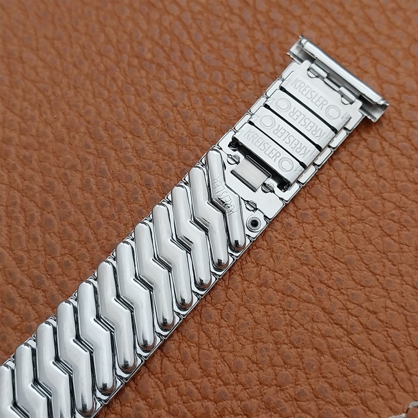 Vintage 19mm 18mm 16mm Kreisler White Gold-Fill Unused Classic 1950s Watch Band