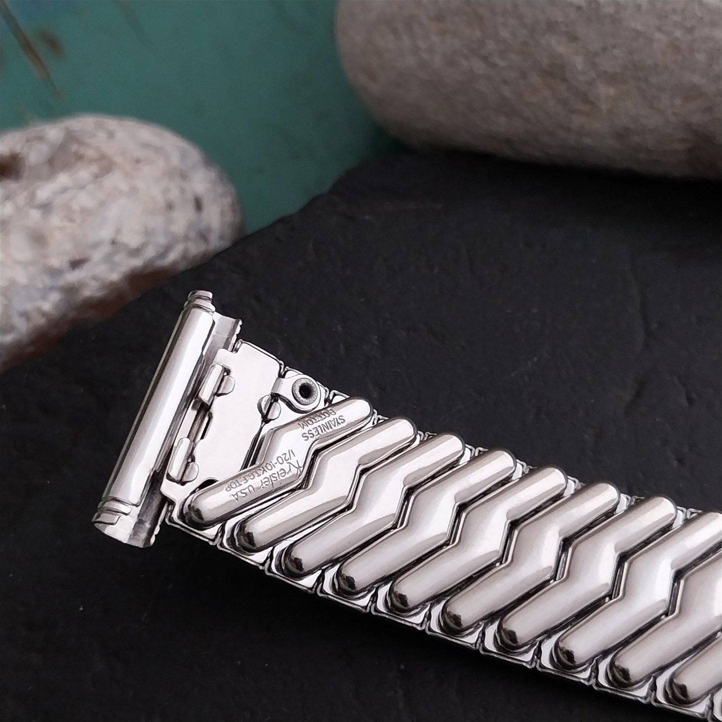 19mm 18mm 16mm Kreisler 10k White Gold-Filled Unused 1950s Vintage Watch Band