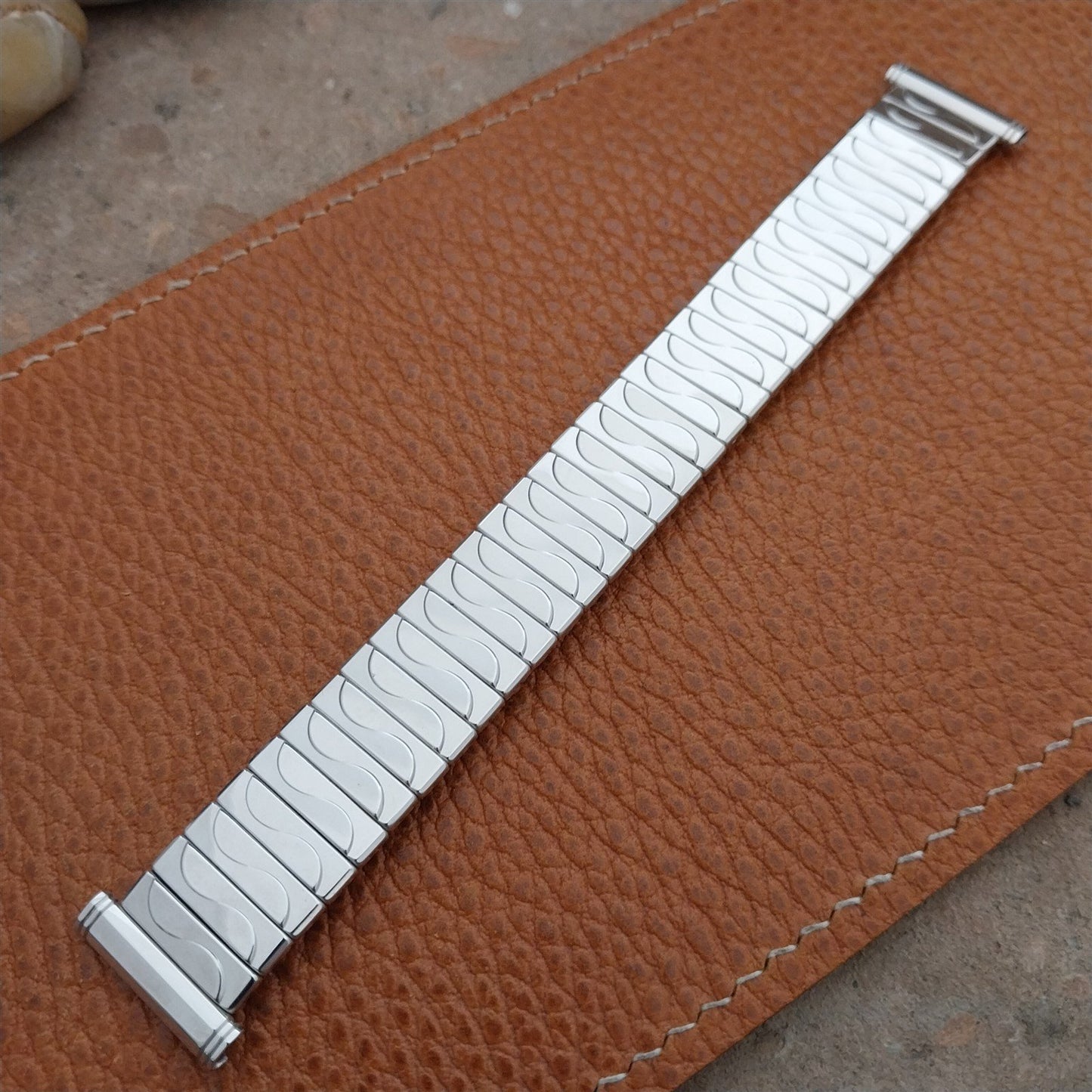 Vintage 19mm 18mm 16mm Kreisler White Gold-Fill Unused Classic 1950s Watch Band