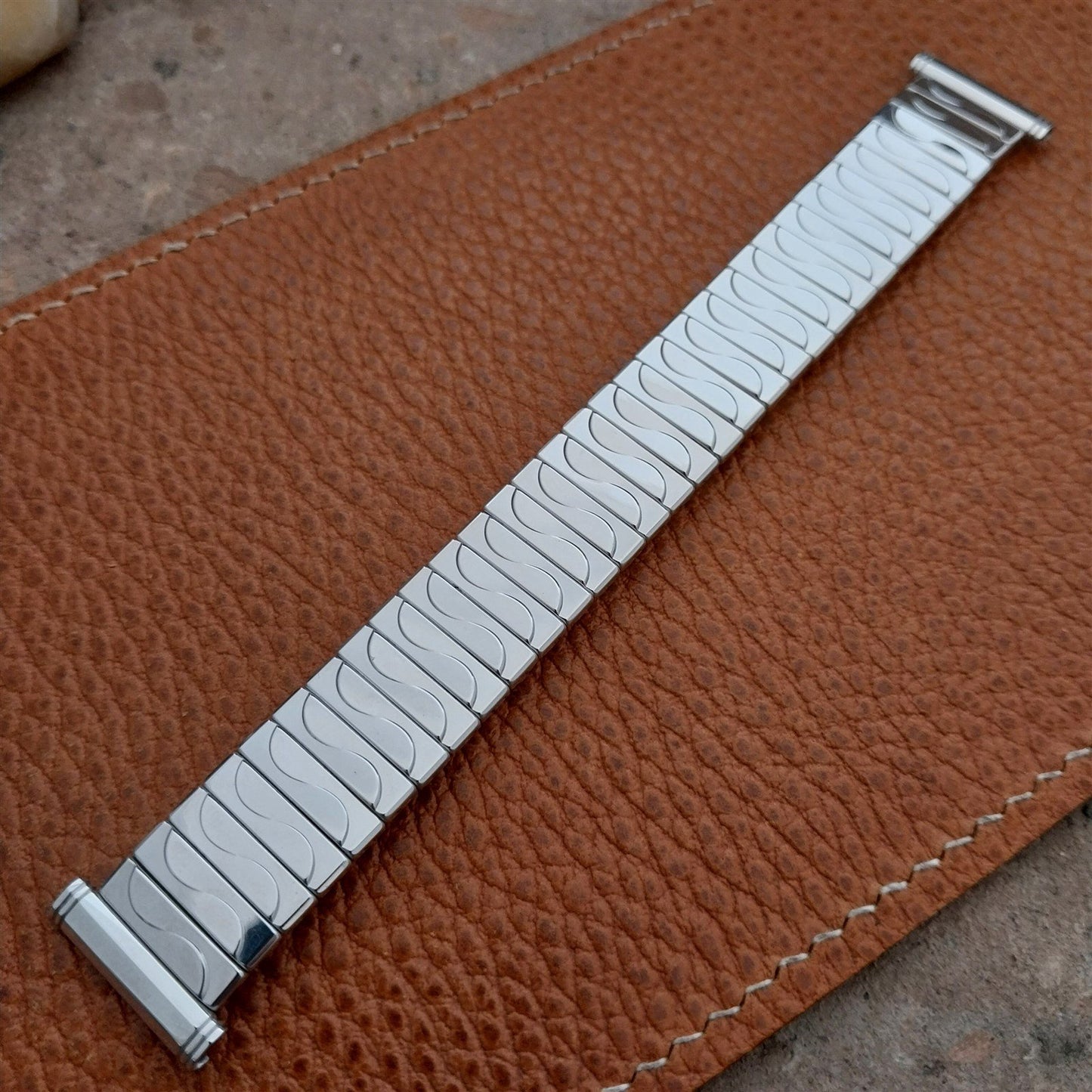 Vintage 19mm 18mm 16mm Kreisler White Gold-Fill Unused Classic 1950s Watch Band