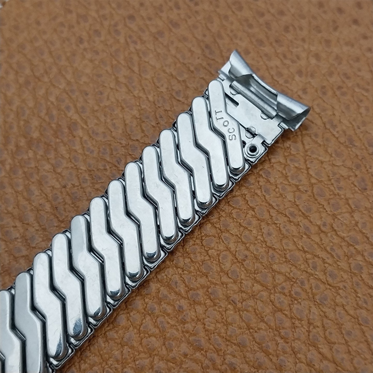 17.2mm Scott Stainless Steel nos Unused 1970s Vintage Watch Band