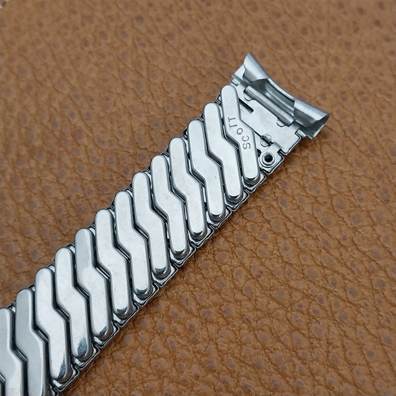 17.2mm Scott Stainless Steel nos Unused 1970s Vintage Watch Band