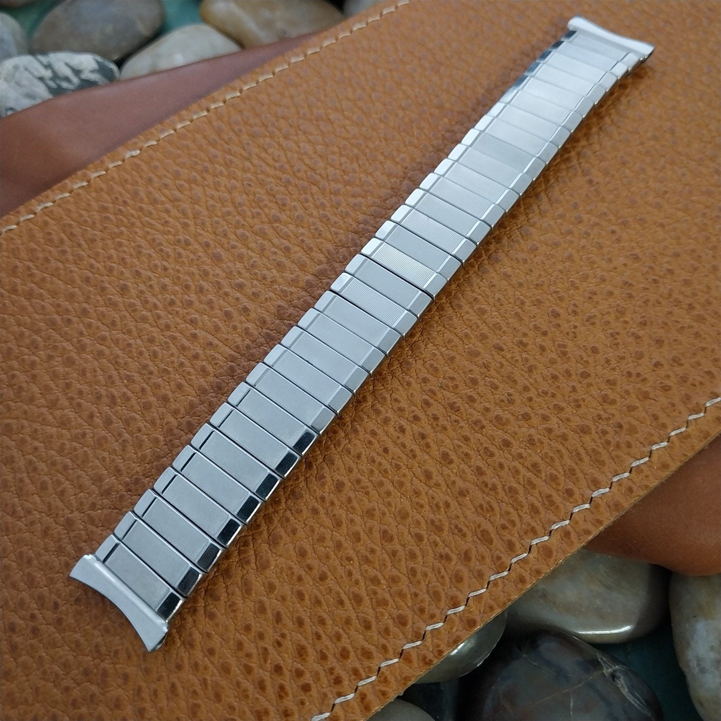 17.5mm 17mm 1950s Airflex USA Stainless Steel nos Unused Vintage Watch Band