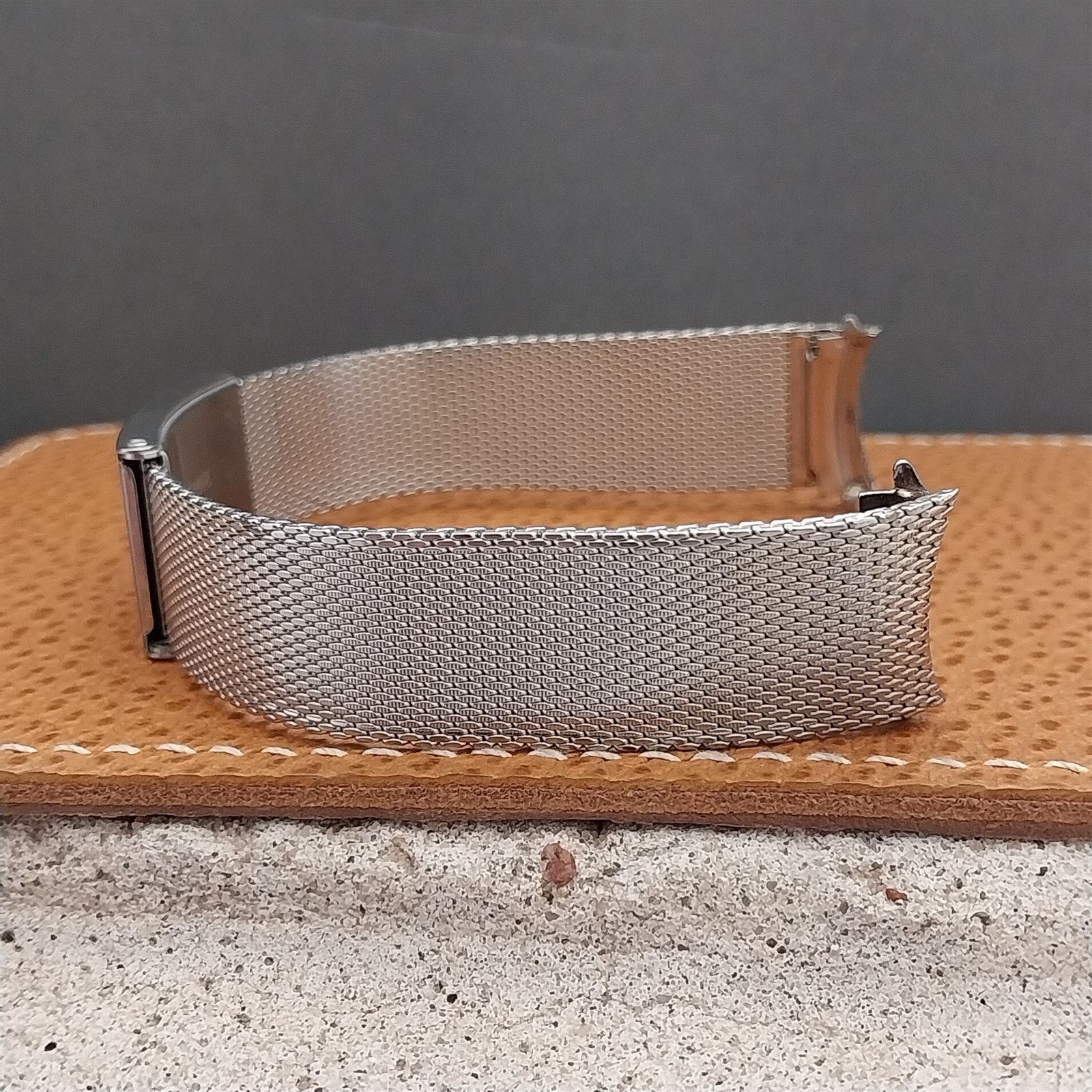 17.2mm Stainless Steel Mesh Diver Kestenmade 1960s Unused nos Vintage Watch Band