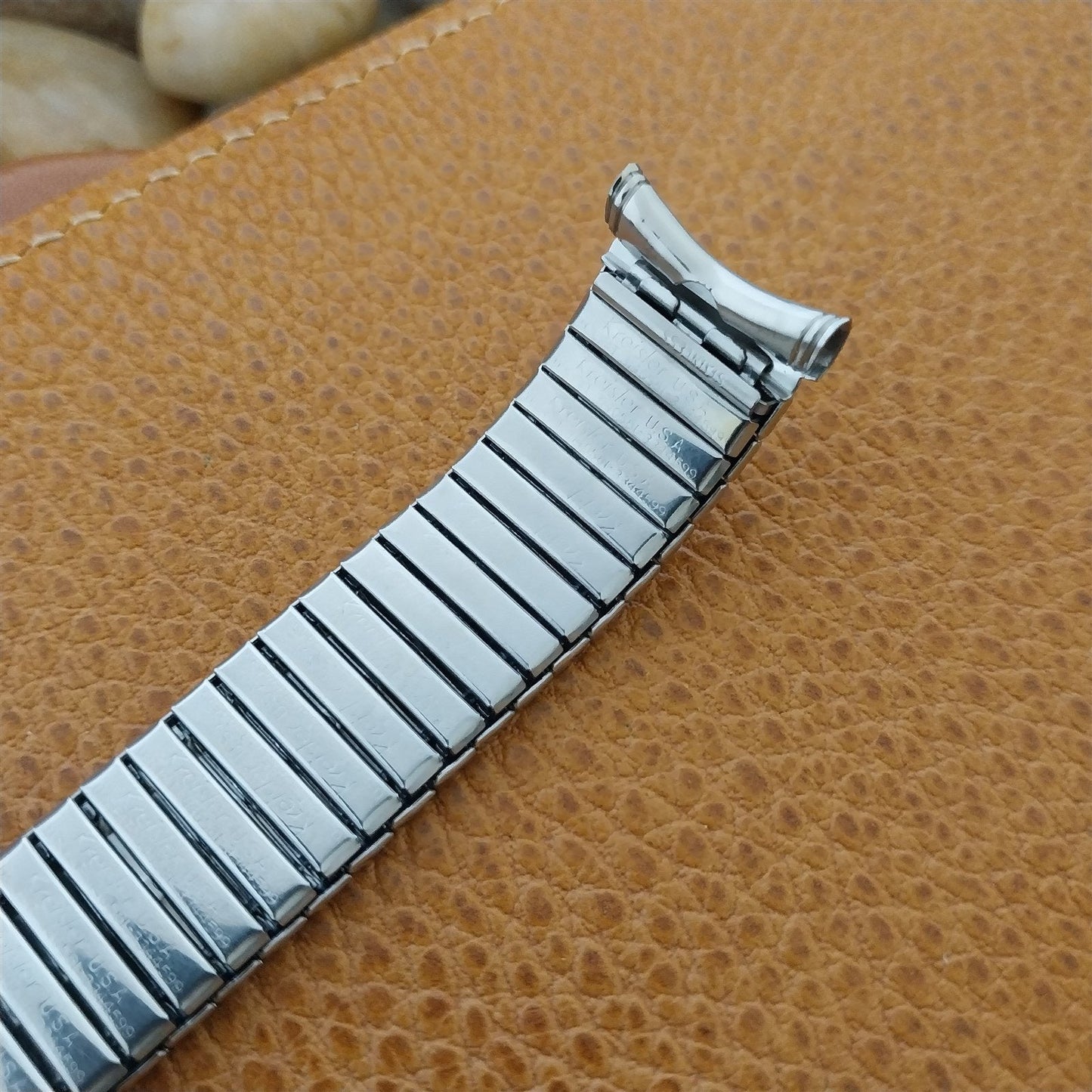 19mm 18mm Kreisler USA Stainless Steel DuraFlex Unused 1960s Vintage Watch Band