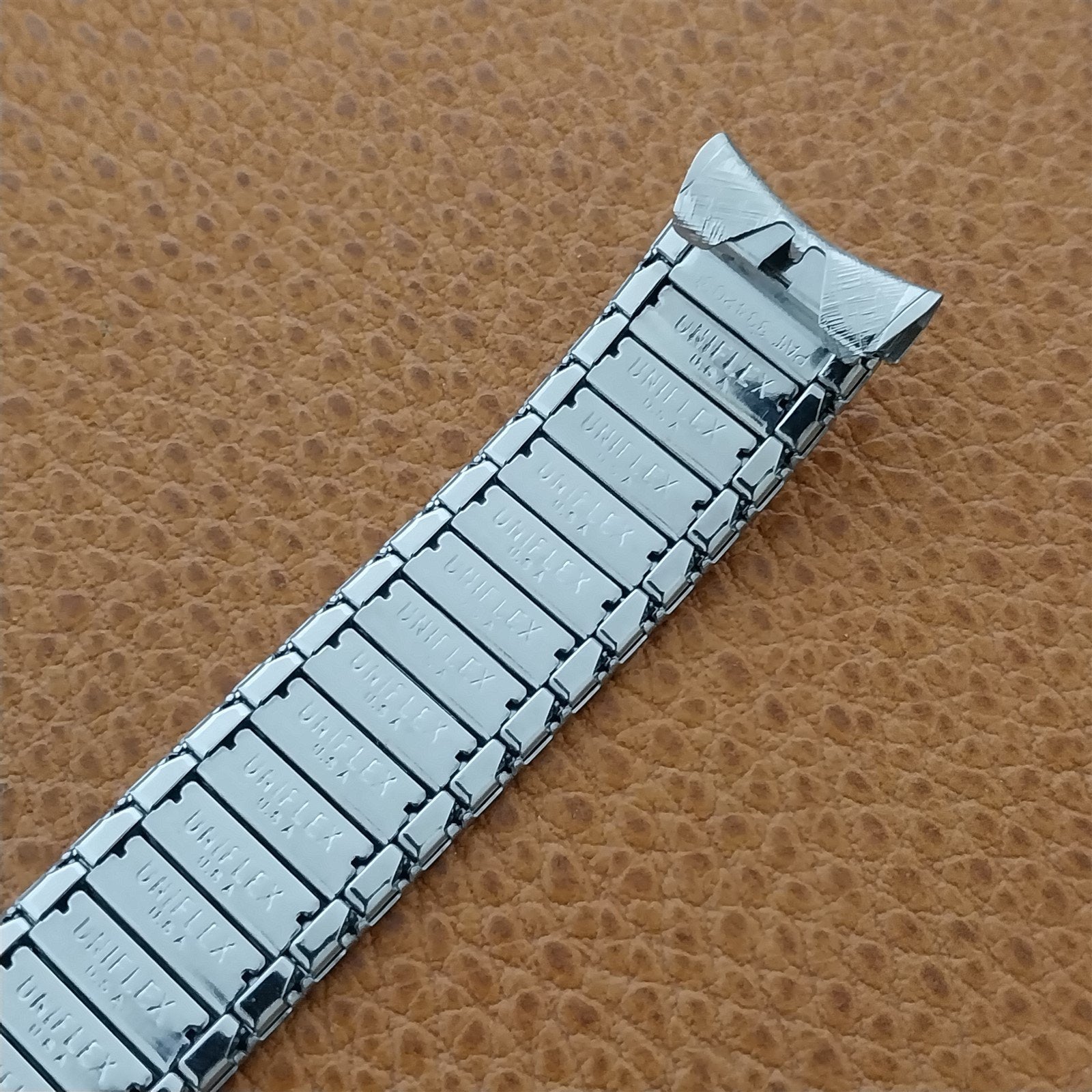 1960s 17mm Stainless Steel Slim Expansion UniFlex Unused Vintage Watch Band