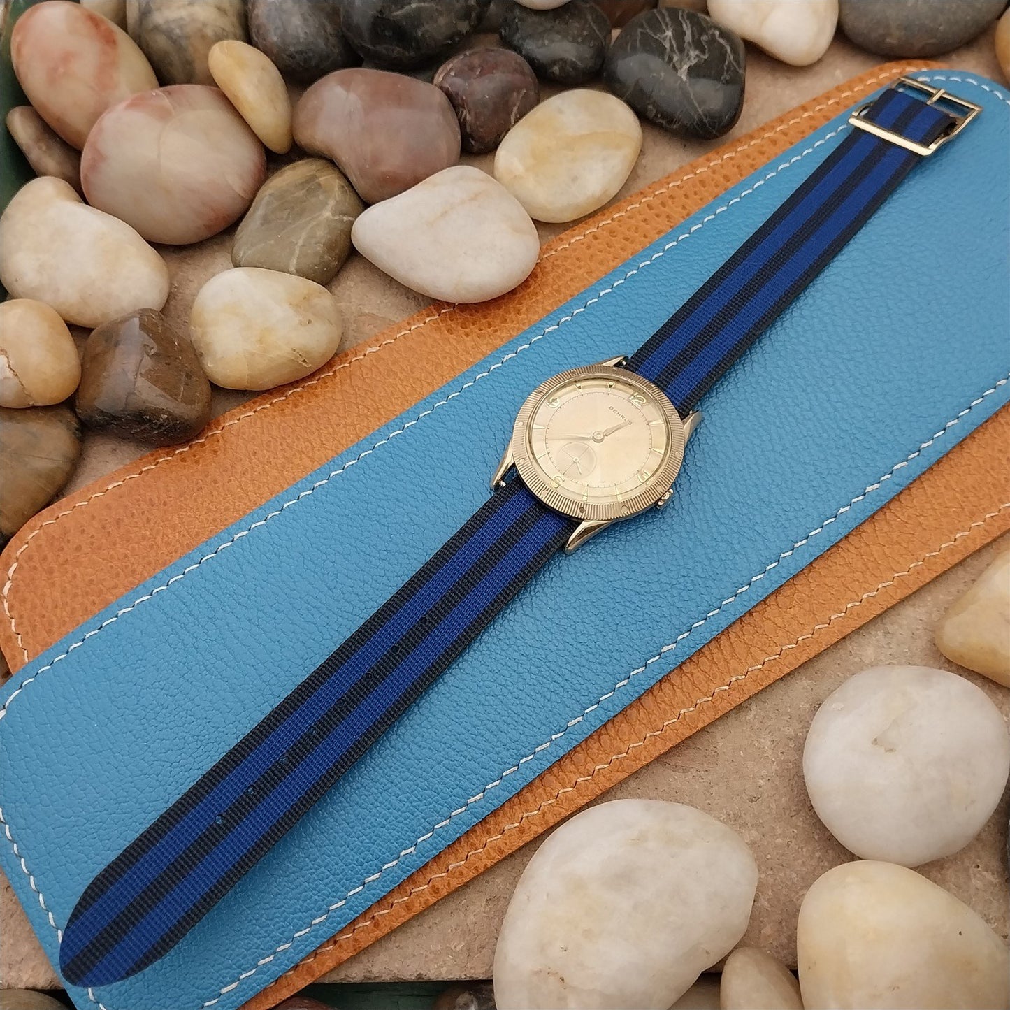 Vintage 18mm Perlon Reversible Classic Single Pass Unused nos 1960s Watch Band