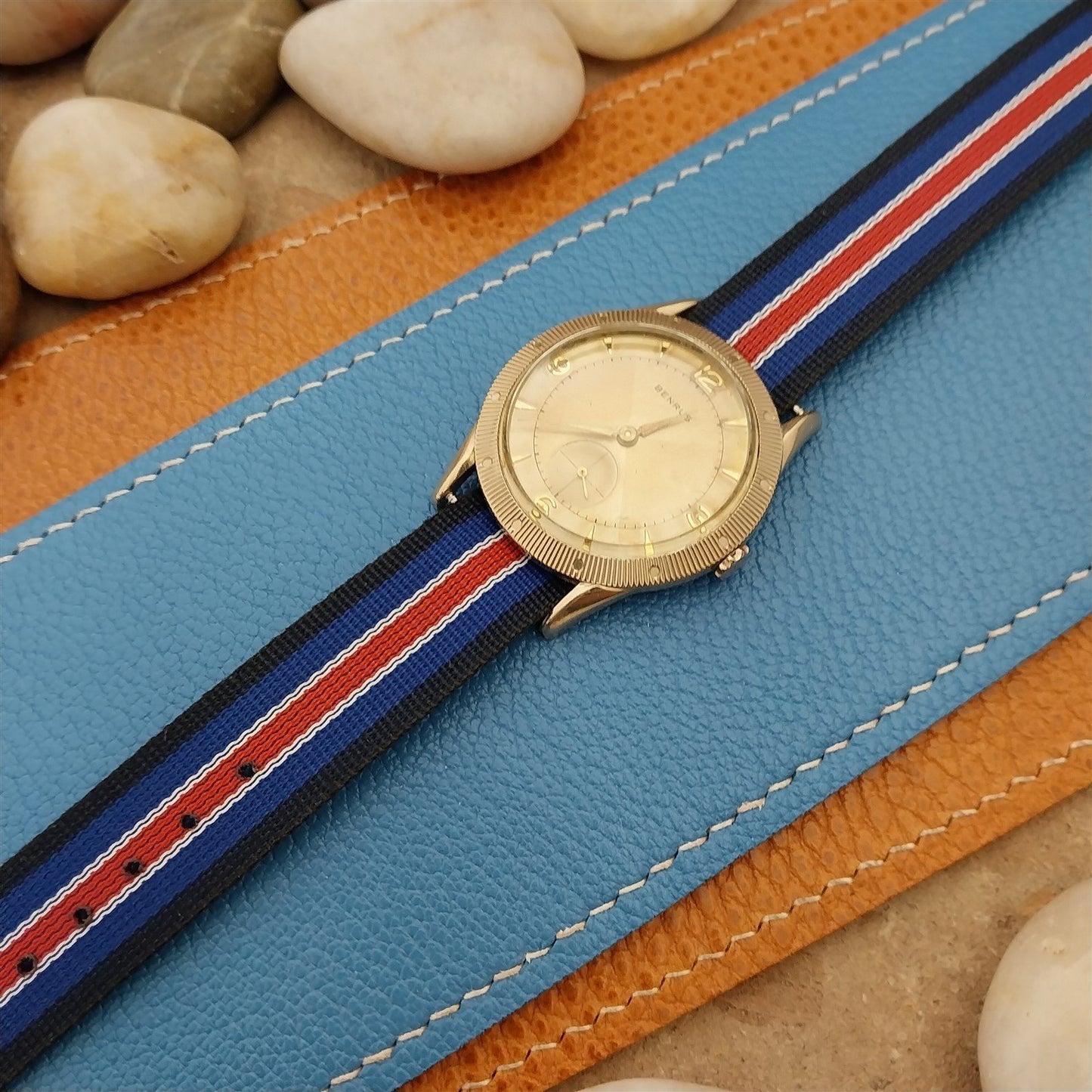 Vintage 18mm Perlon Reversible Classic Single Pass Unused nos 1960s Watch Band