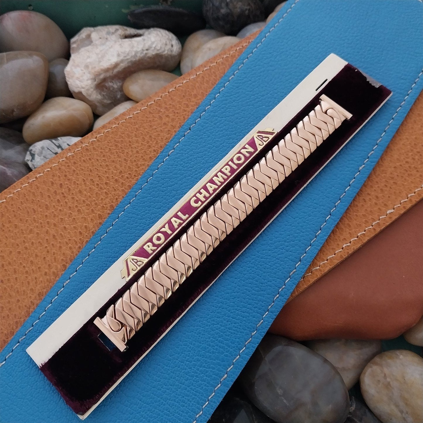 5/8" 12k Rose Gold-Filled Expansion JB Champion Unused 1950s Vintage Watch Band