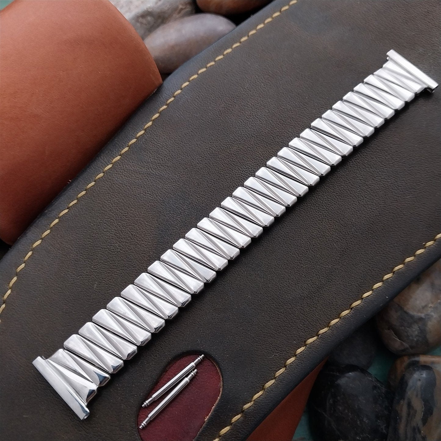 19mm 18mm 16mm Foster Stainless Steel Expansion Unused 1950s Vintage Watch Band