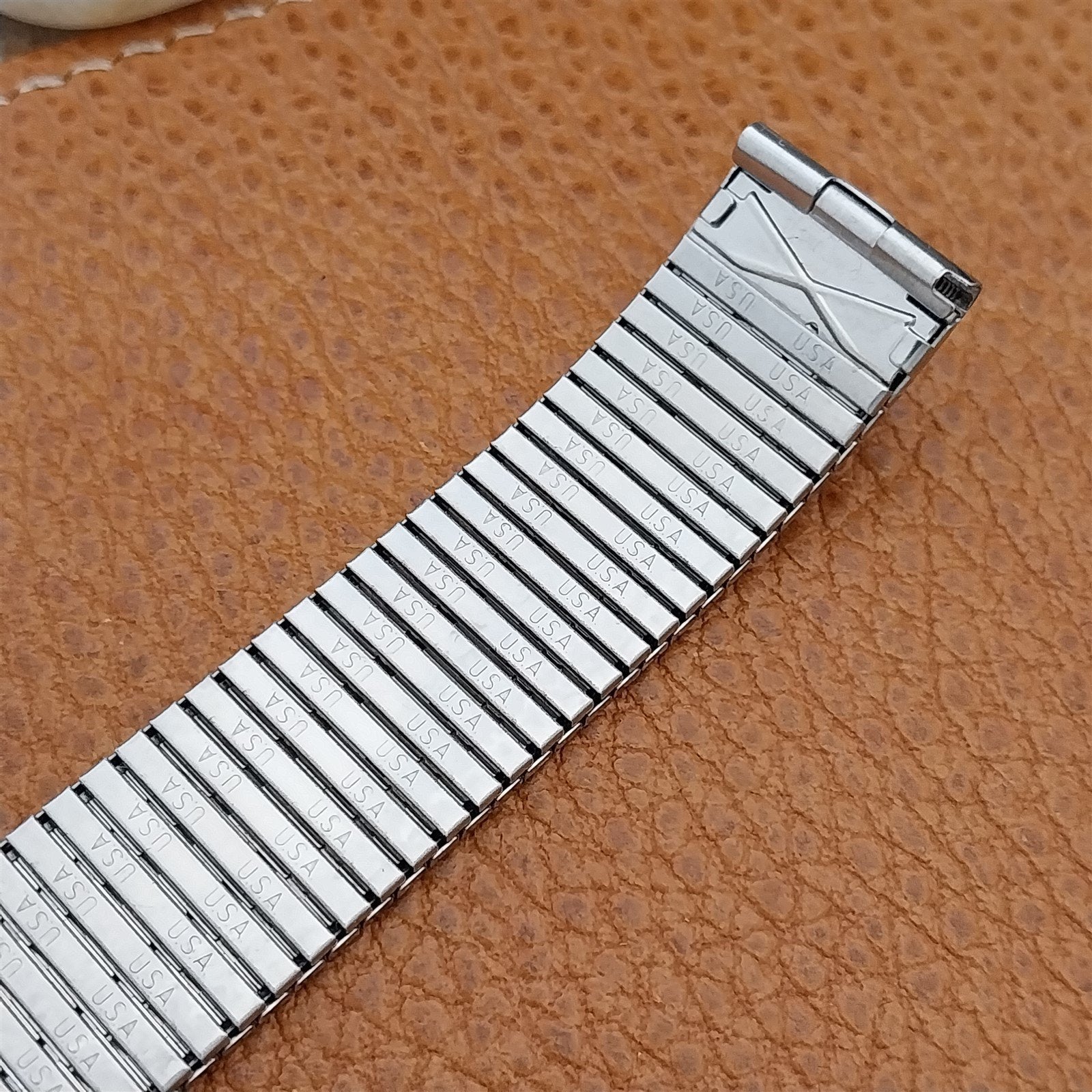 17.2mm Kestenmade Long Stainless Steel nos Unused 1970s Vintage Watch Band