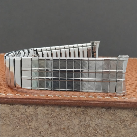19mm 18mm 17.2mm Stainless Steel Baldwin Unused nos 1970s Vintage Watch Band