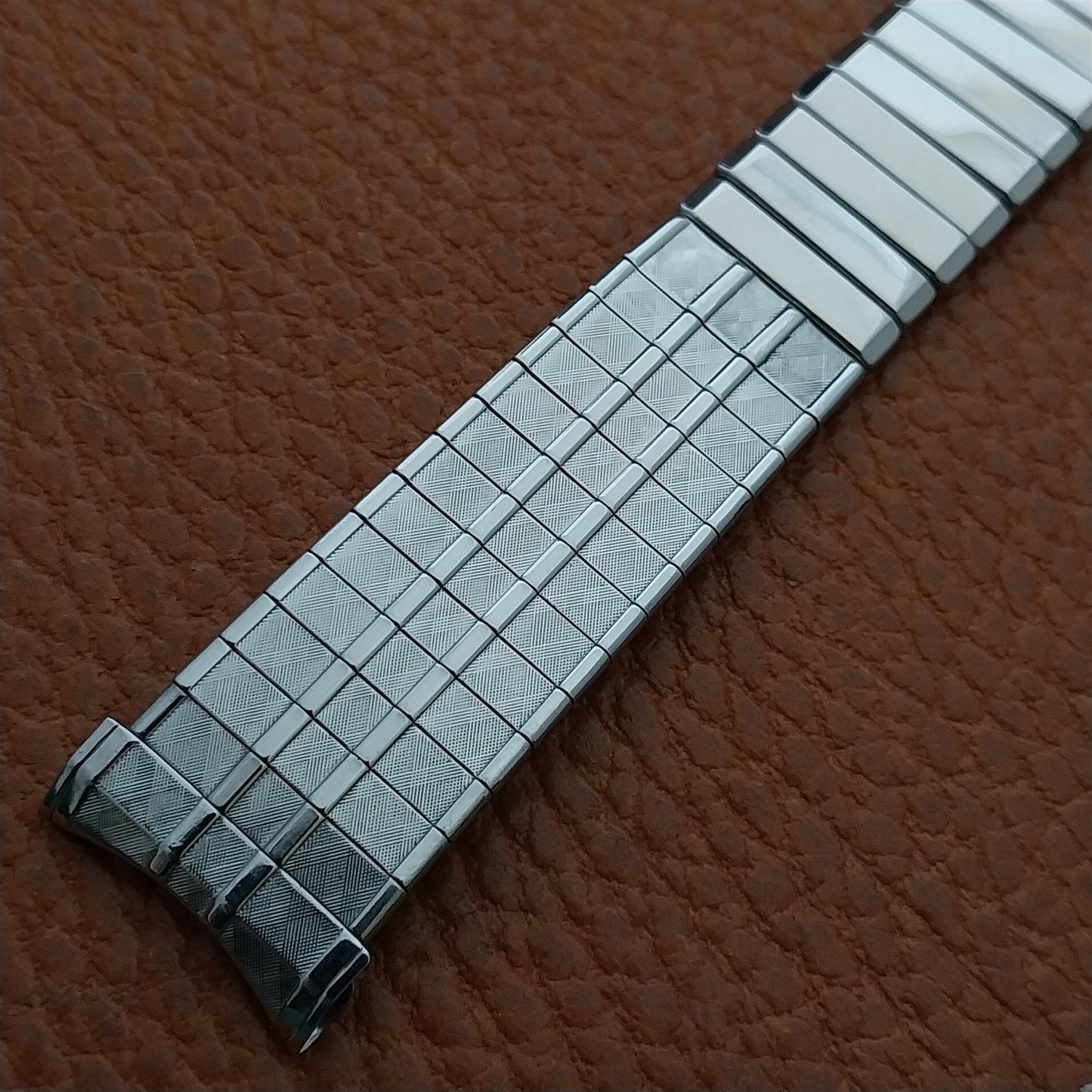 19mm 18mm 17.2mm Stainless Steel Baldwin Unused nos 1970s Vintage Watch Band