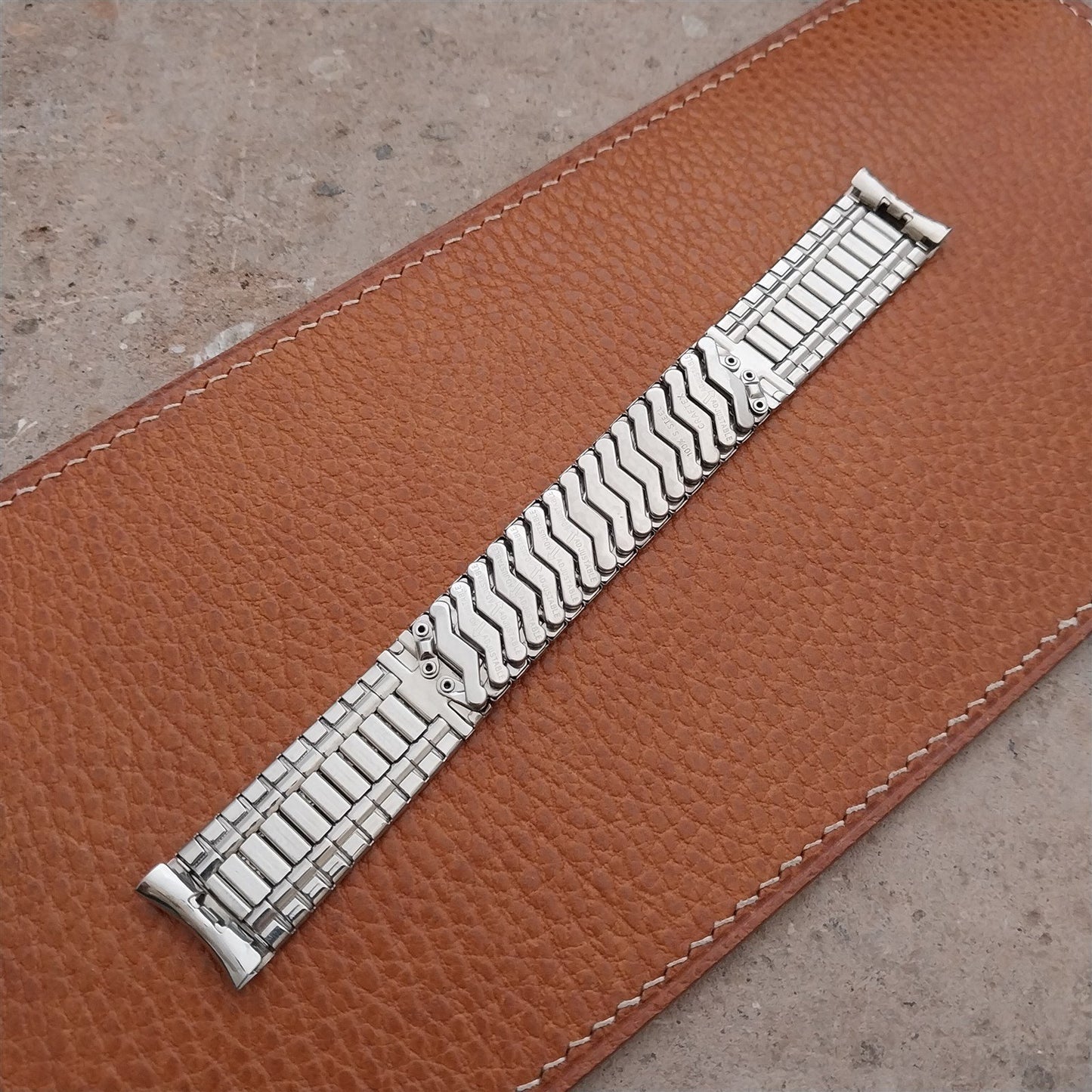 17.2mm Stainless Steel nos 1960s Expansion Craftex Unused nos Vintage Watch Band