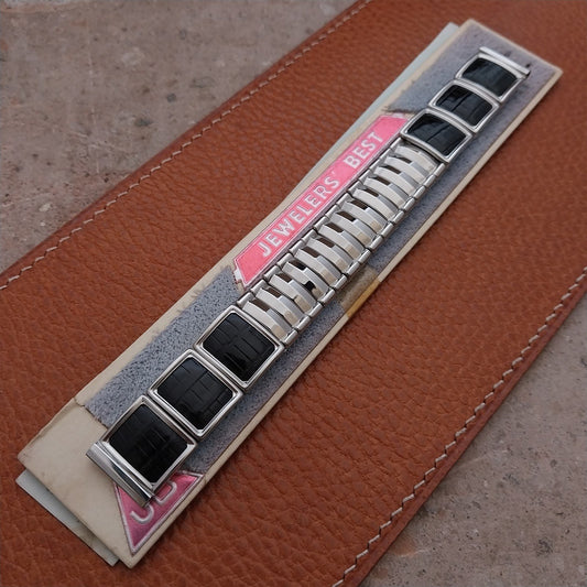 5/8" JB Champion Stainless Steel & Lizard Unused nos 1950s Vintage Watch Band
