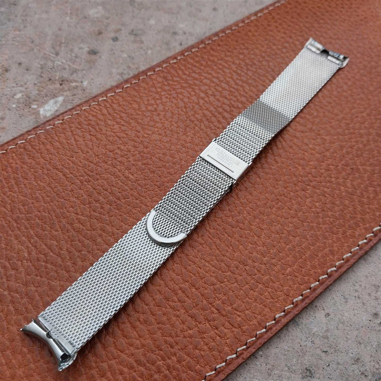 19mm 18mm Stainless Steel Mesh Kestenmade 1960s-1970s Unused Vintage Watch Band