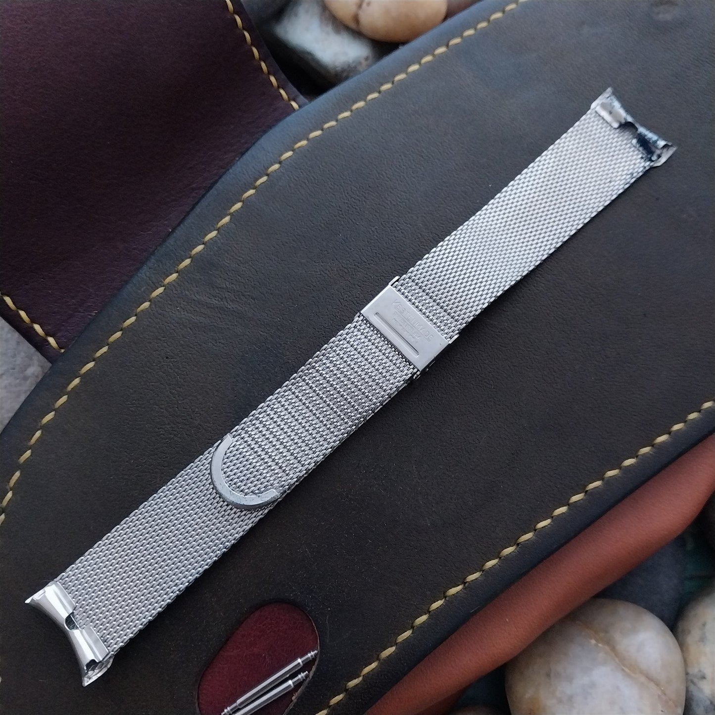 19mm 18mm Stainless Steel Mesh Kestenmade 1960s-1970s Unused Vintage Watch Band