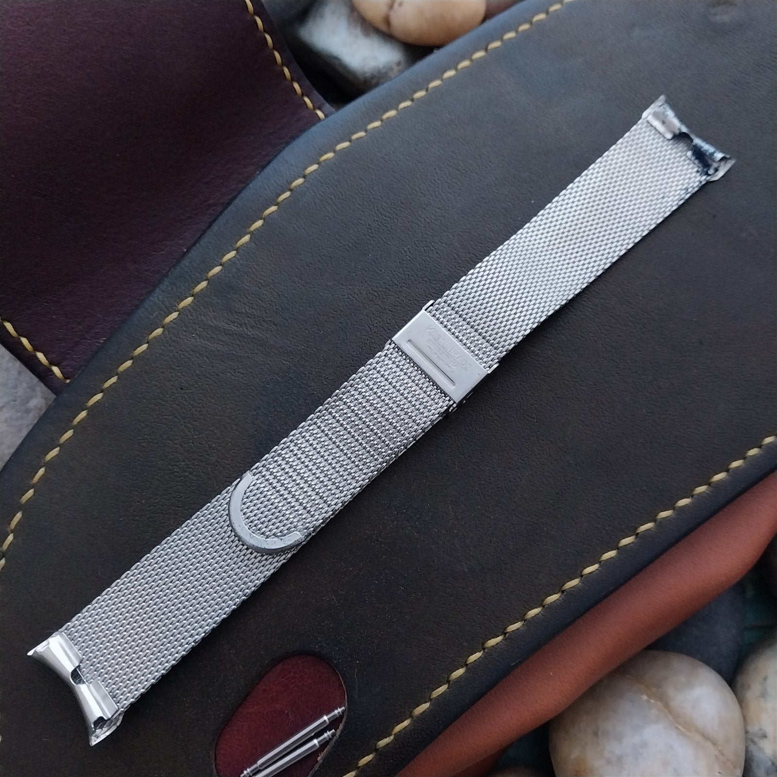 19mm 18mm Stainless Steel Mesh Kestenmade 1960s-1970s Unused Vintage Watch Band
