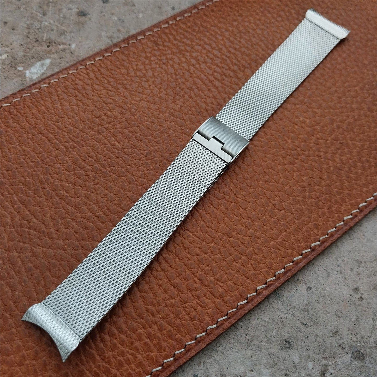 19mm 18mm Stainless Steel Mesh Kestenmade 1960s-1970s Unused Vintage Watch Band