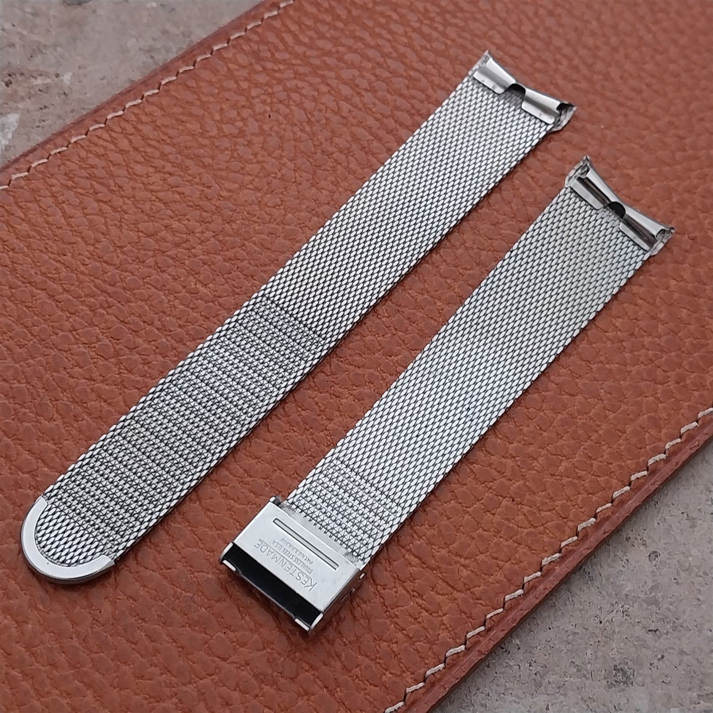 19mm 18mm Stainless Steel Mesh Kestenmade 1960s-1970s Unused Vintage Watch Band