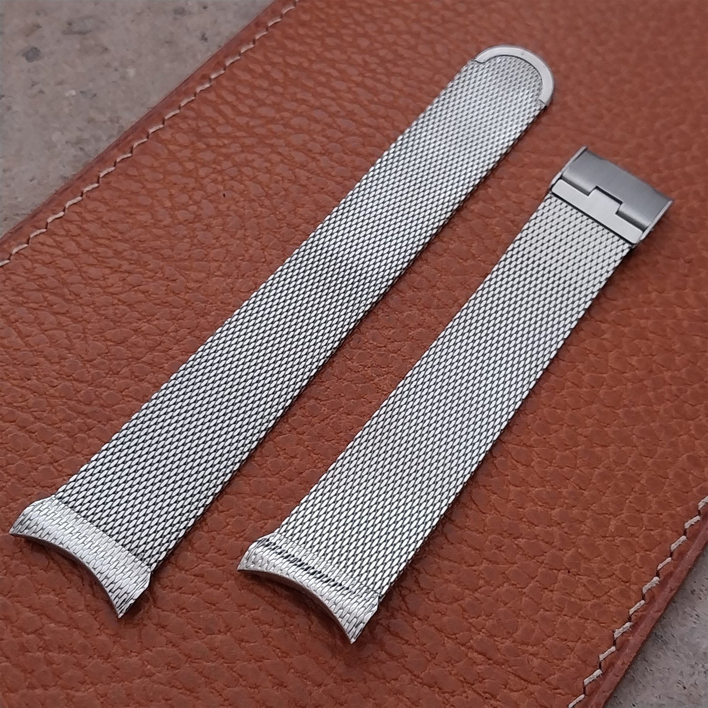 19mm 18mm Stainless Steel Mesh Kestenmade 1960s-1970s Unused Vintage Watch Band