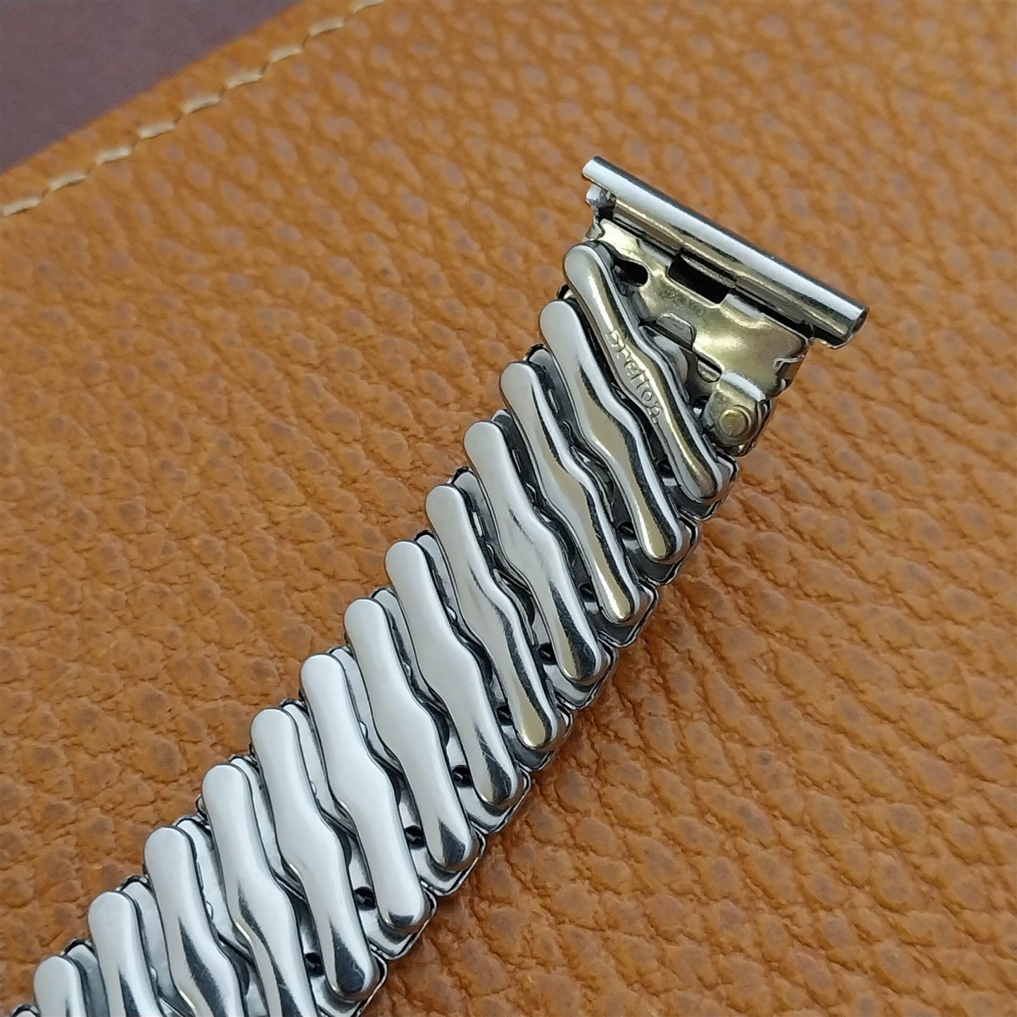 19mm 18mm 16mm Bretton Stainless Steel nos Unused 1940s mcm Vintage Watch Band