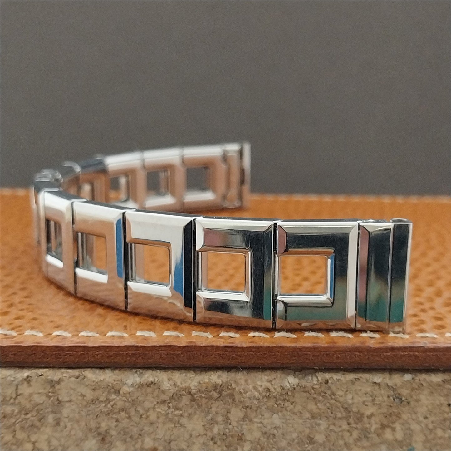 5/8" Stainless Steel Gemex Zephyr mcm Modern Unused 1950s Vintage Watch Band