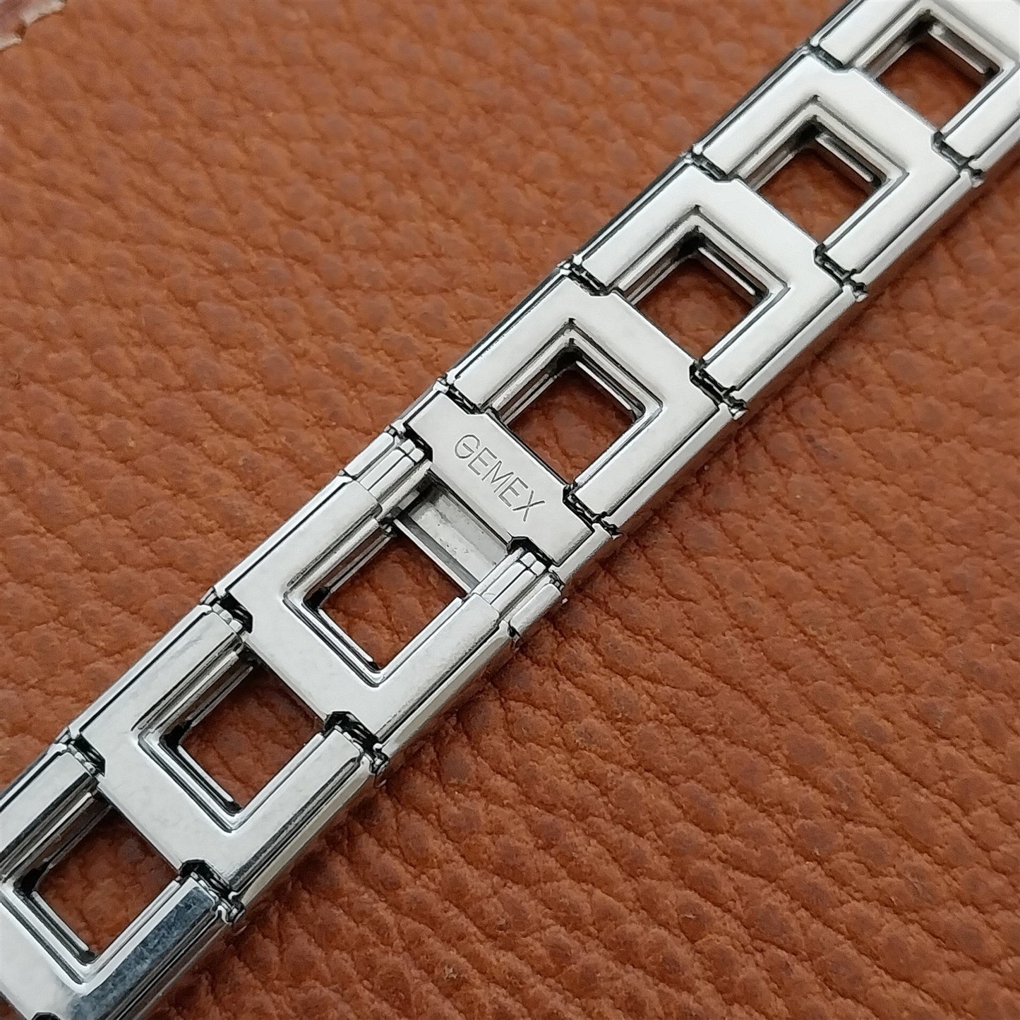5/8" Stainless Steel Gemex Zephyr mcm Modern Unused 1950s Vintage Watch Band