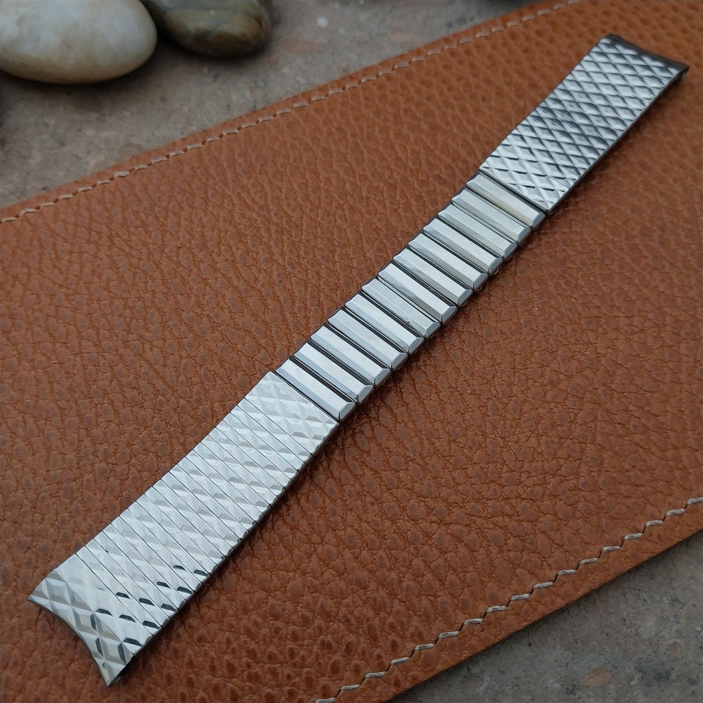 Original Gruen Calendar Alarm Kreisler Stainless Steel Unused Vintage Watch Band