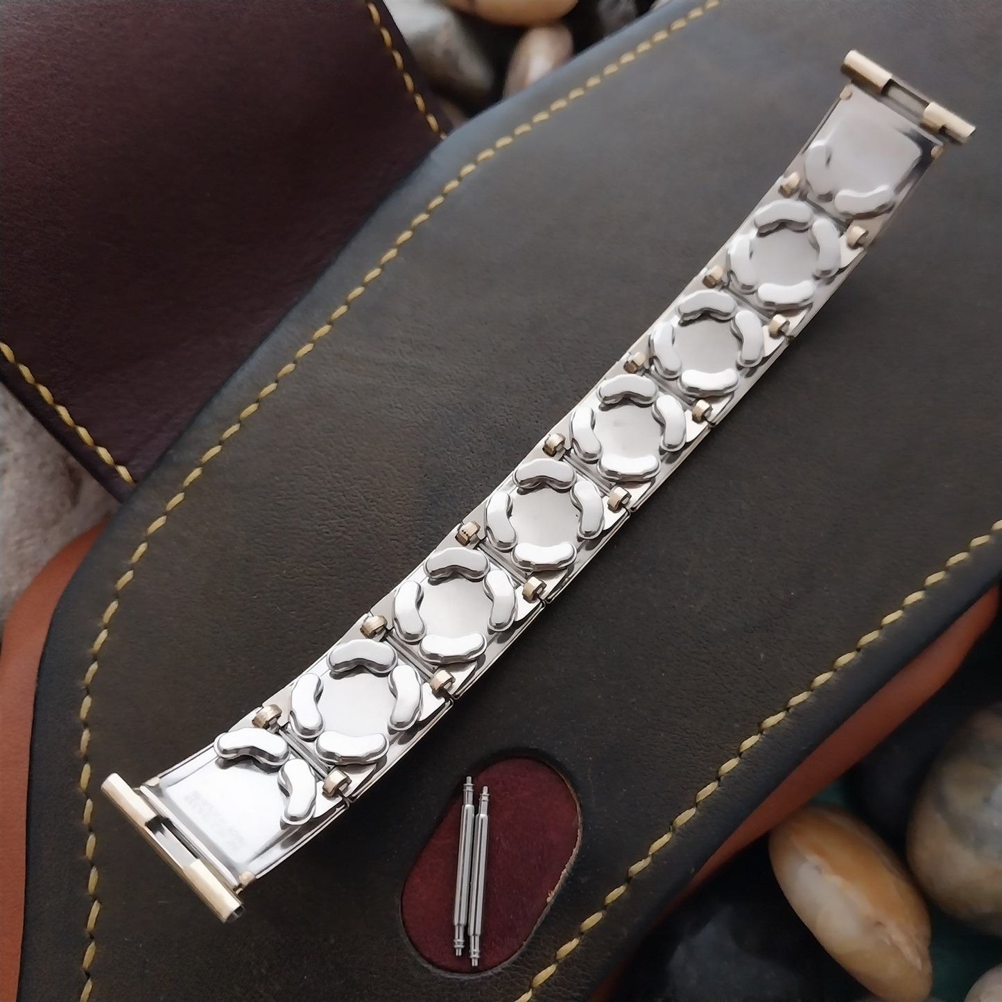 Gold Filled & Lizard Speidel Leatha-Elegance mcm Unused 1956 Vintage Watch Band