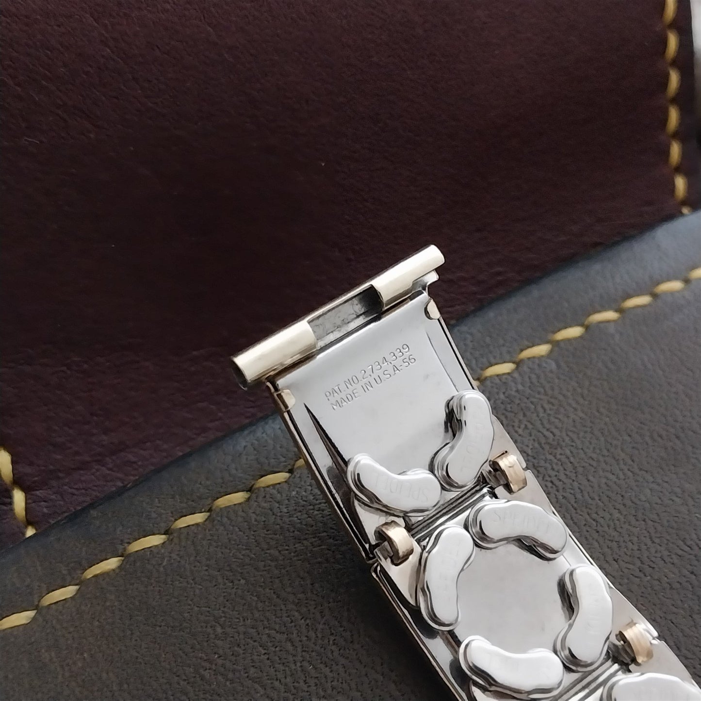 Gold Filled & Lizard Speidel Leatha-Elegance mcm Unused 1956 Vintage Watch Band
