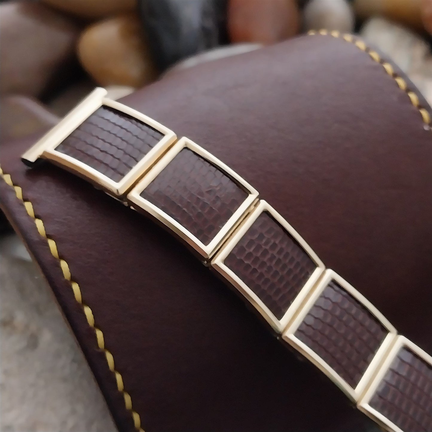 Gold Filled & Lizard Speidel Leatha-Elegance 1956 mcm Unused Vintage Watch Band