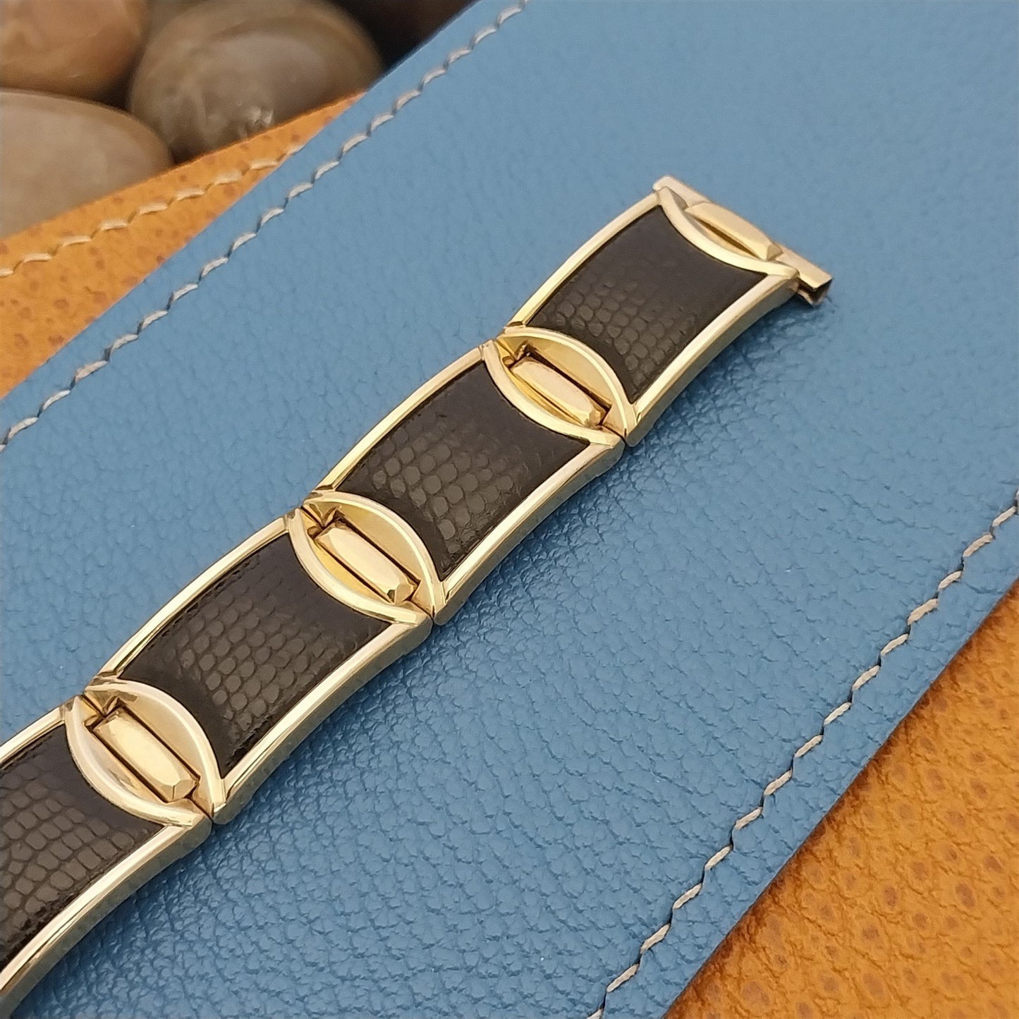 19mm 18mm 16mm 1950s Speidel Gold-Filled & Lizard MCM Unused Vintage Watch Band