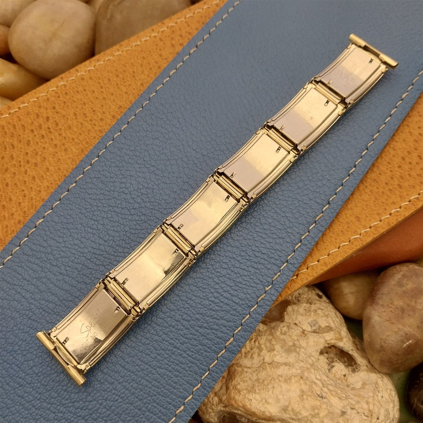 19mm 18mm 16mm 1950s Speidel Gold-Filled & Lizard MCM Unused Vintage Watch Band