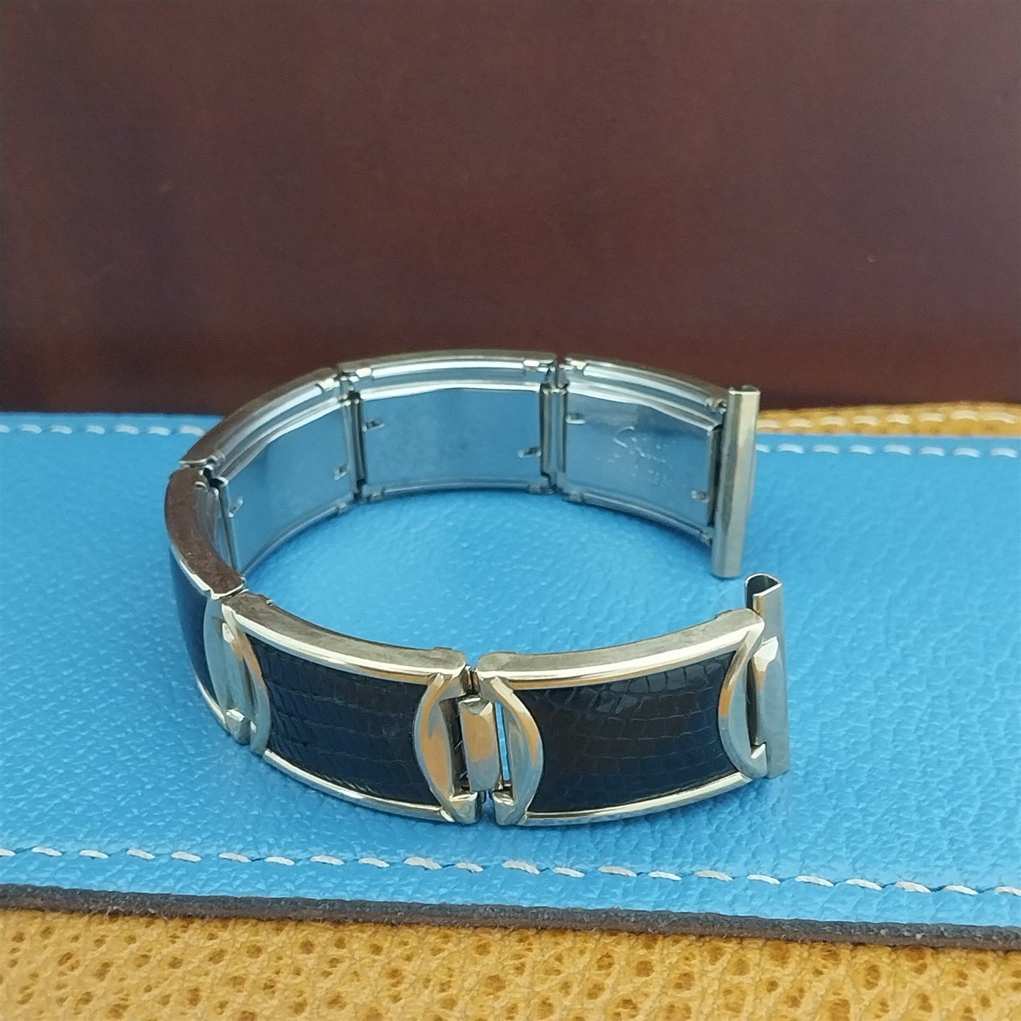 19mm 18mm 16mm 1950s Speidel Gold-Filled & Lizard MCM Unused Vintage Watch Band