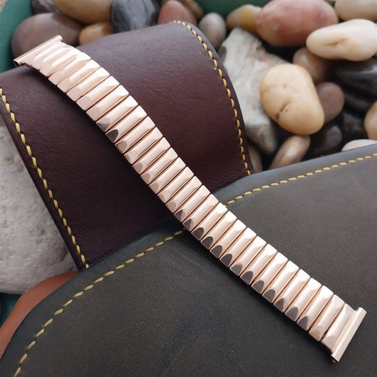 19mm 18mm 16mm Bellavance Rose Gold-Fill Expansion MCM 1940s Vintage Watch Band