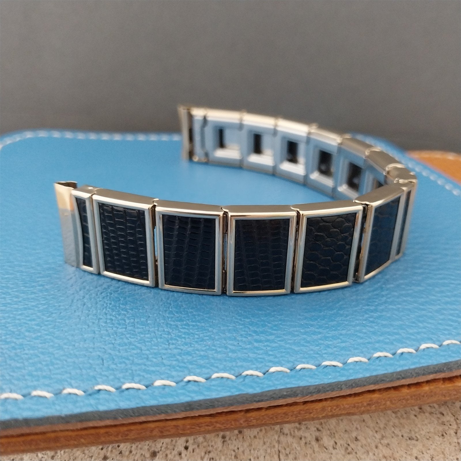 5/8" Gold-Filled & Lizard Gemex Caballero Unused mcm 1950s Vintage Watch Band