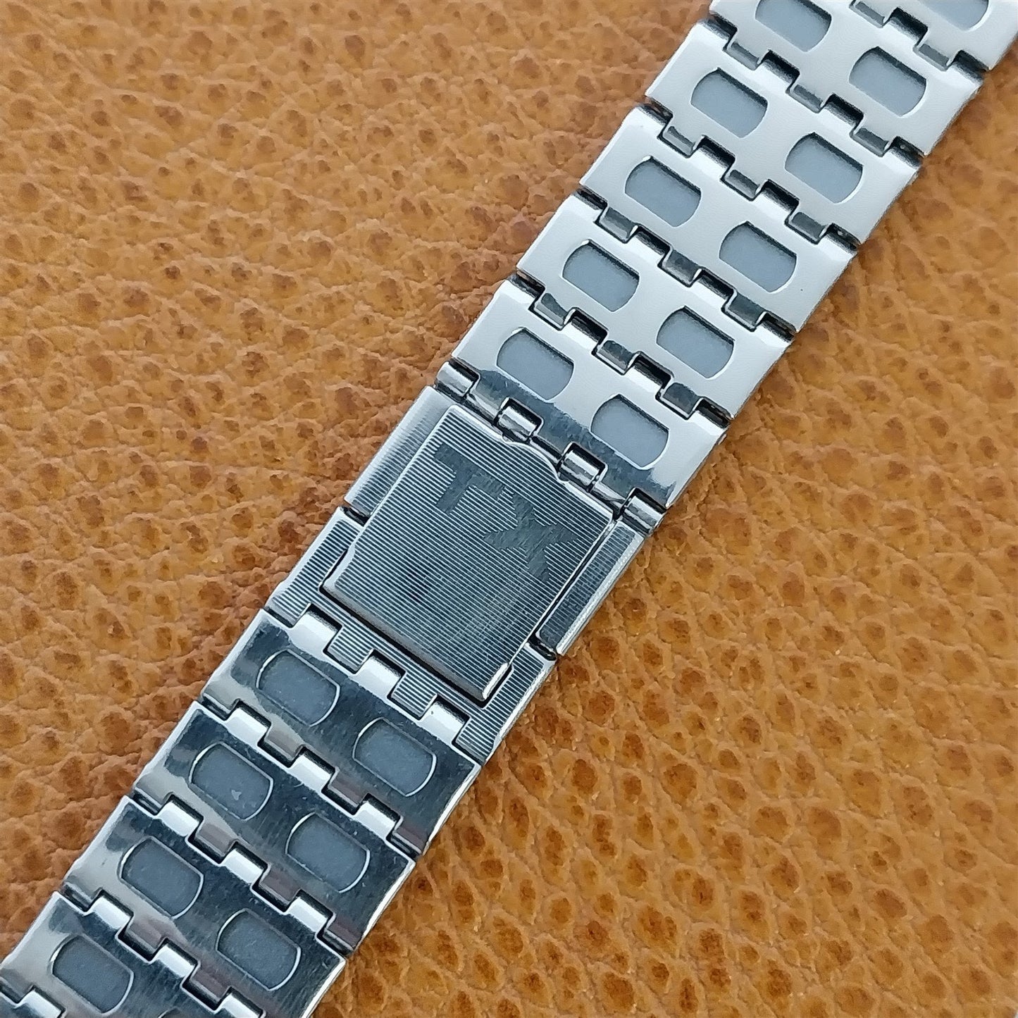 17.2mm TX Stainless Steel & Silver Gray Mens Unused Watch Band