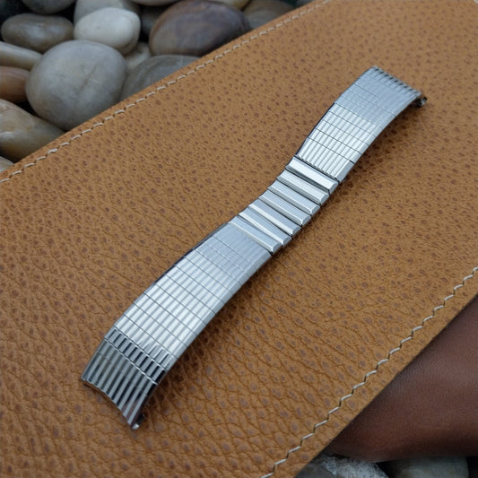 17.2mm 11/16" Kreisler Stainless Steel mcm Unused NOS 1960s Vintage Watch Band