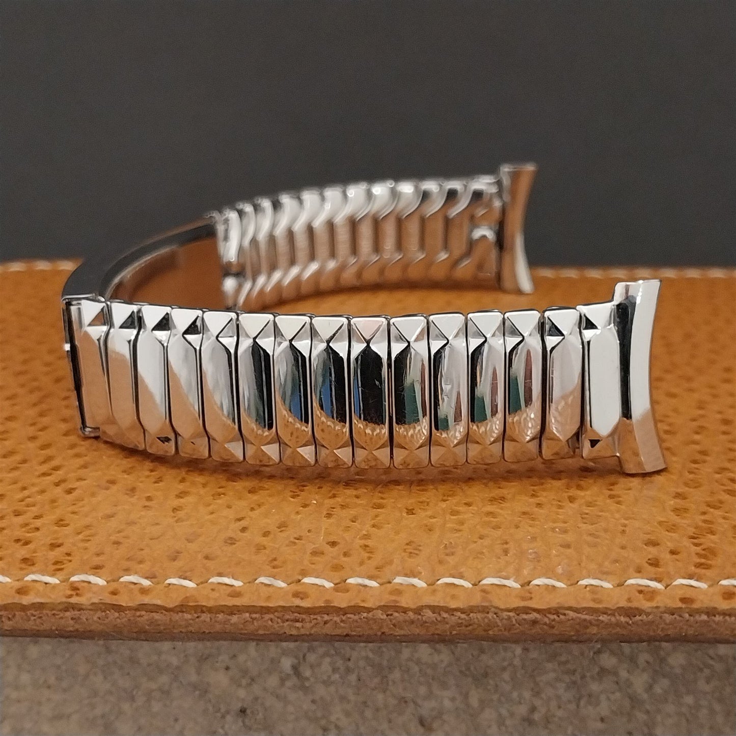 1954 19mm 18mm White Gold-Fill Speidel Photo Locket Unused Vintage Watch Band